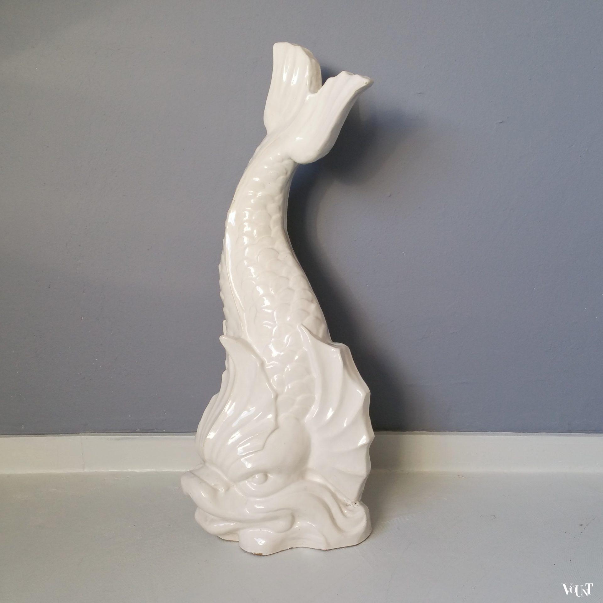 Keramische dolfijn / spuwer, jaren '60/'70