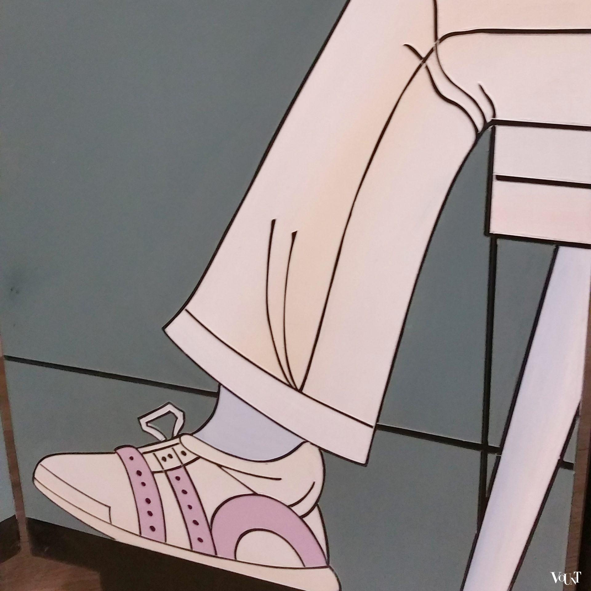 Art Deco-stijl kamerscherm / room divider tennis, jaren '80