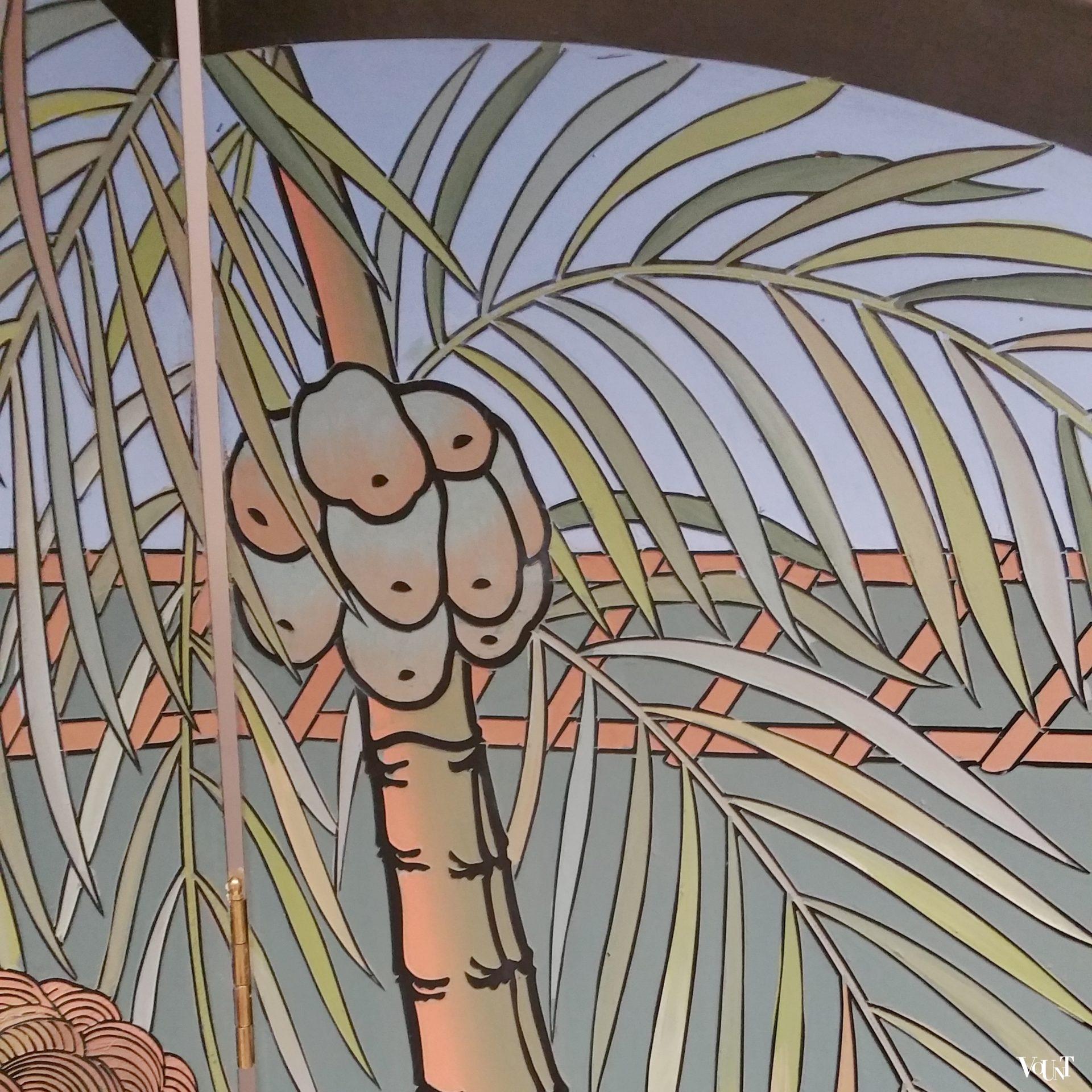 Art Deco-stijl kamerscherm / room divider tennis, jaren '80