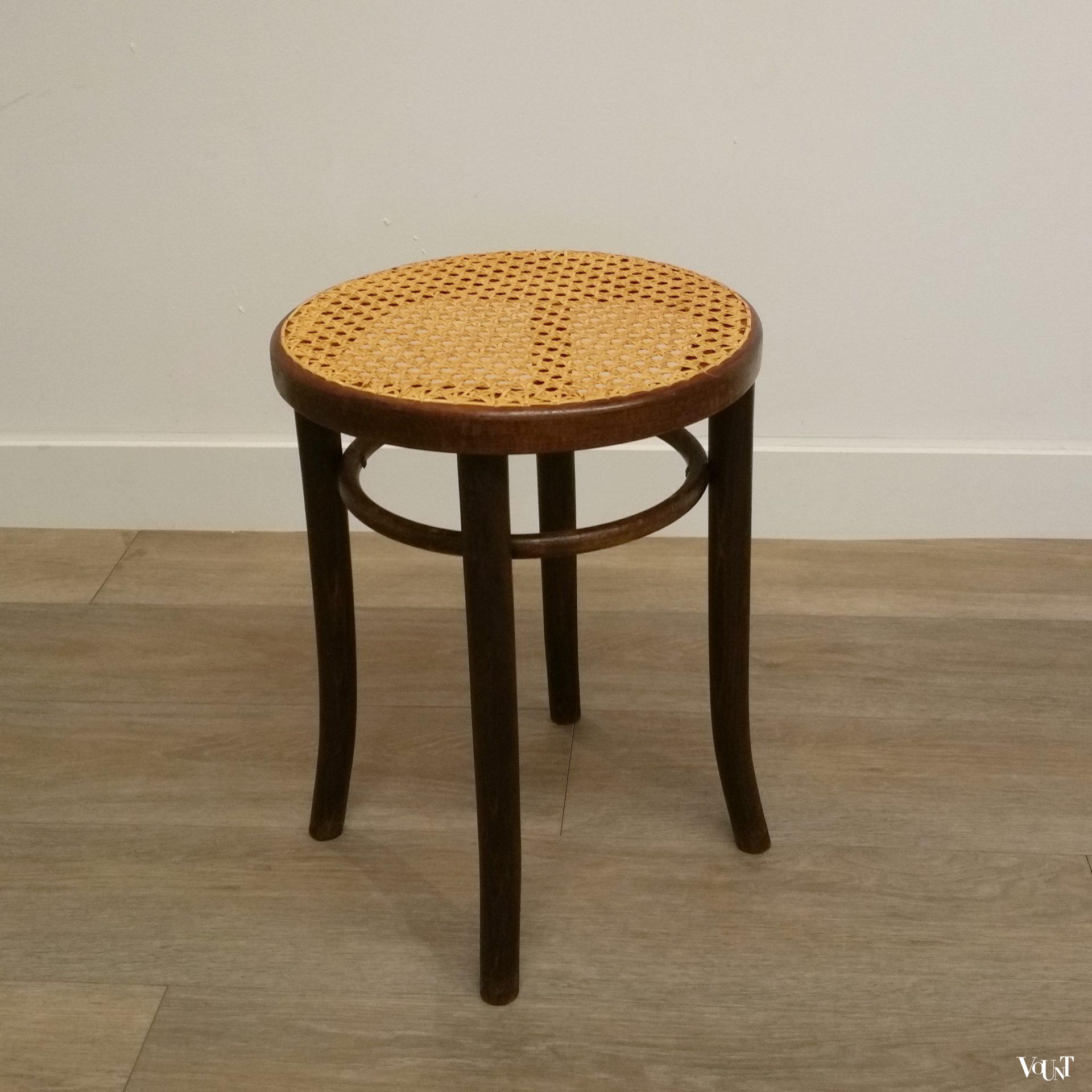 Bentwood en rotan kruk, jaren '60