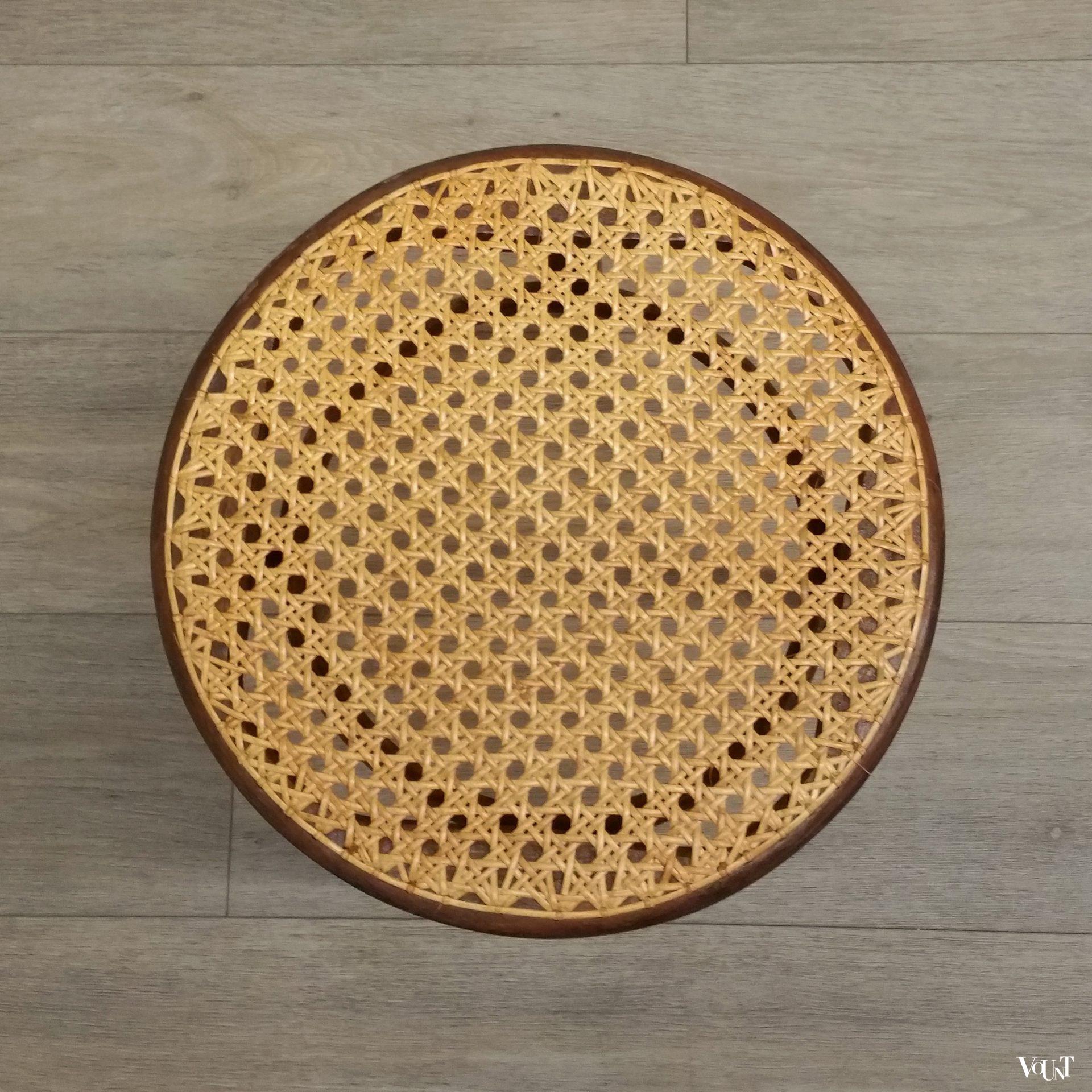 Bentwood en rotan kruk, jaren '60