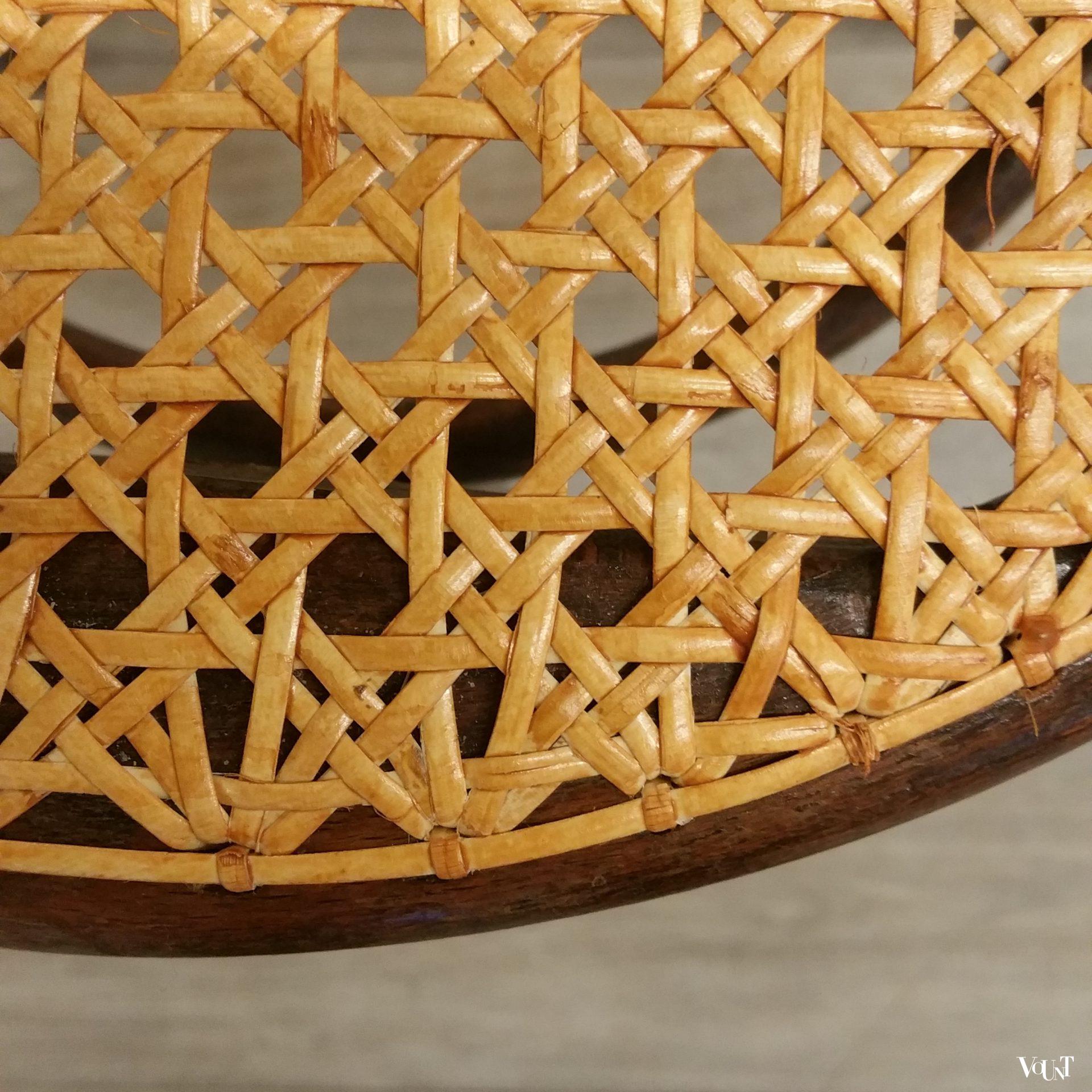 Bentwood en rotan kruk, jaren '60
