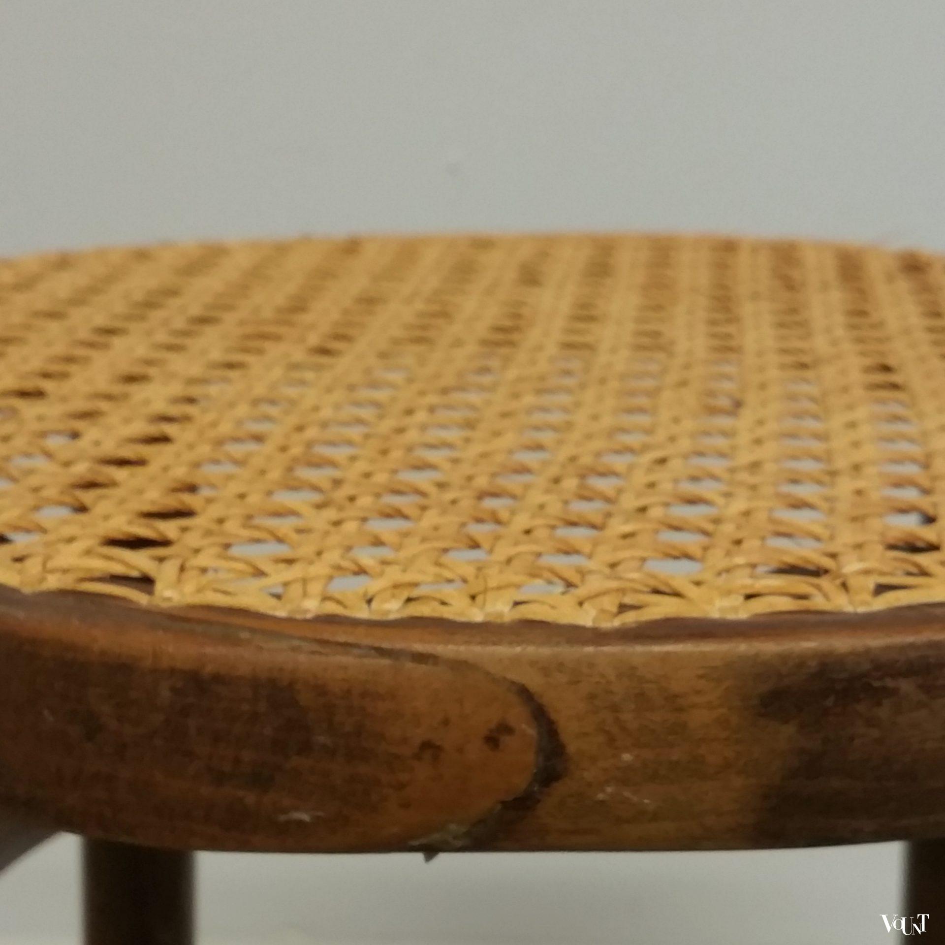 Bentwood en rotan kruk, jaren '60