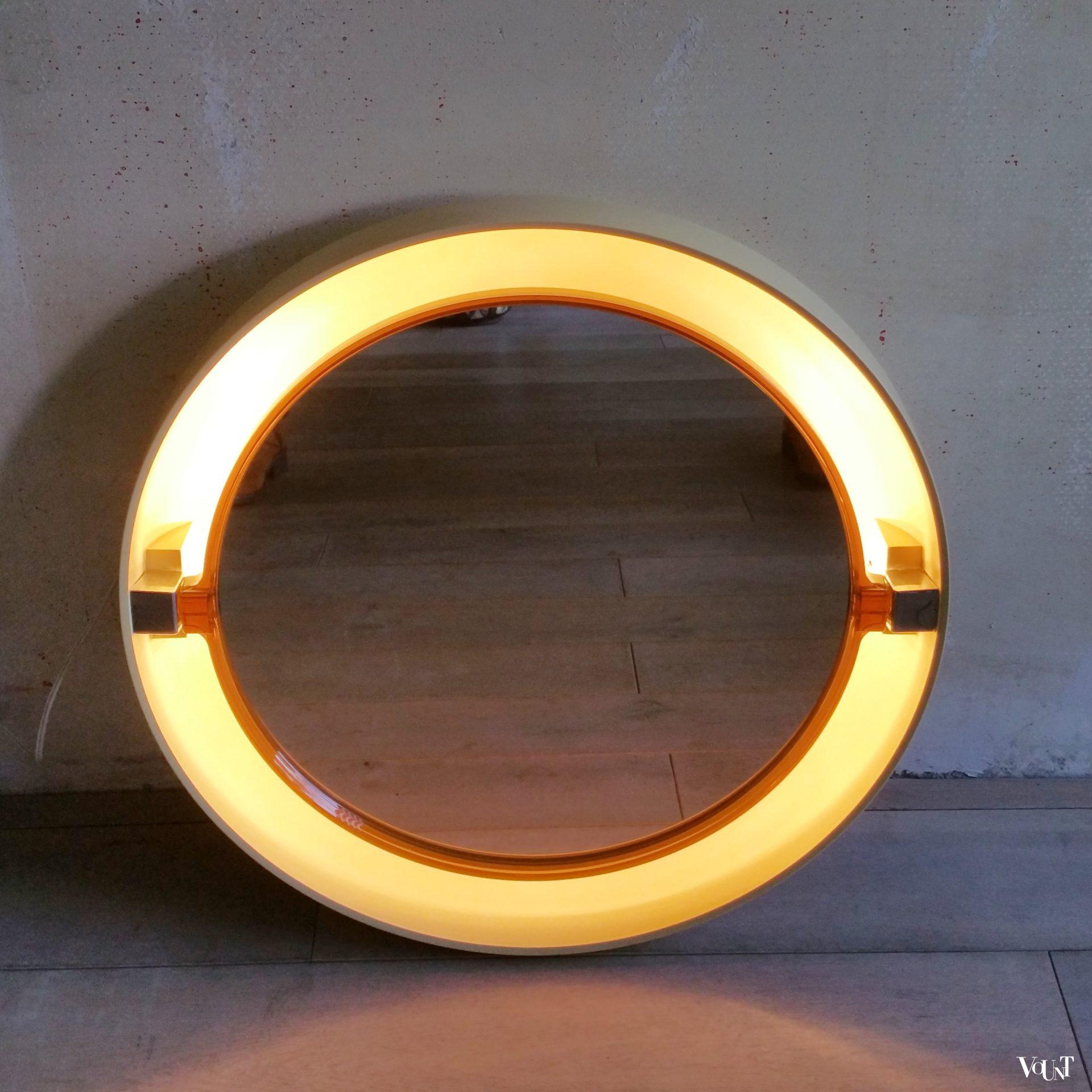 Verlichte wandspiegel, Allibert, jaren '70