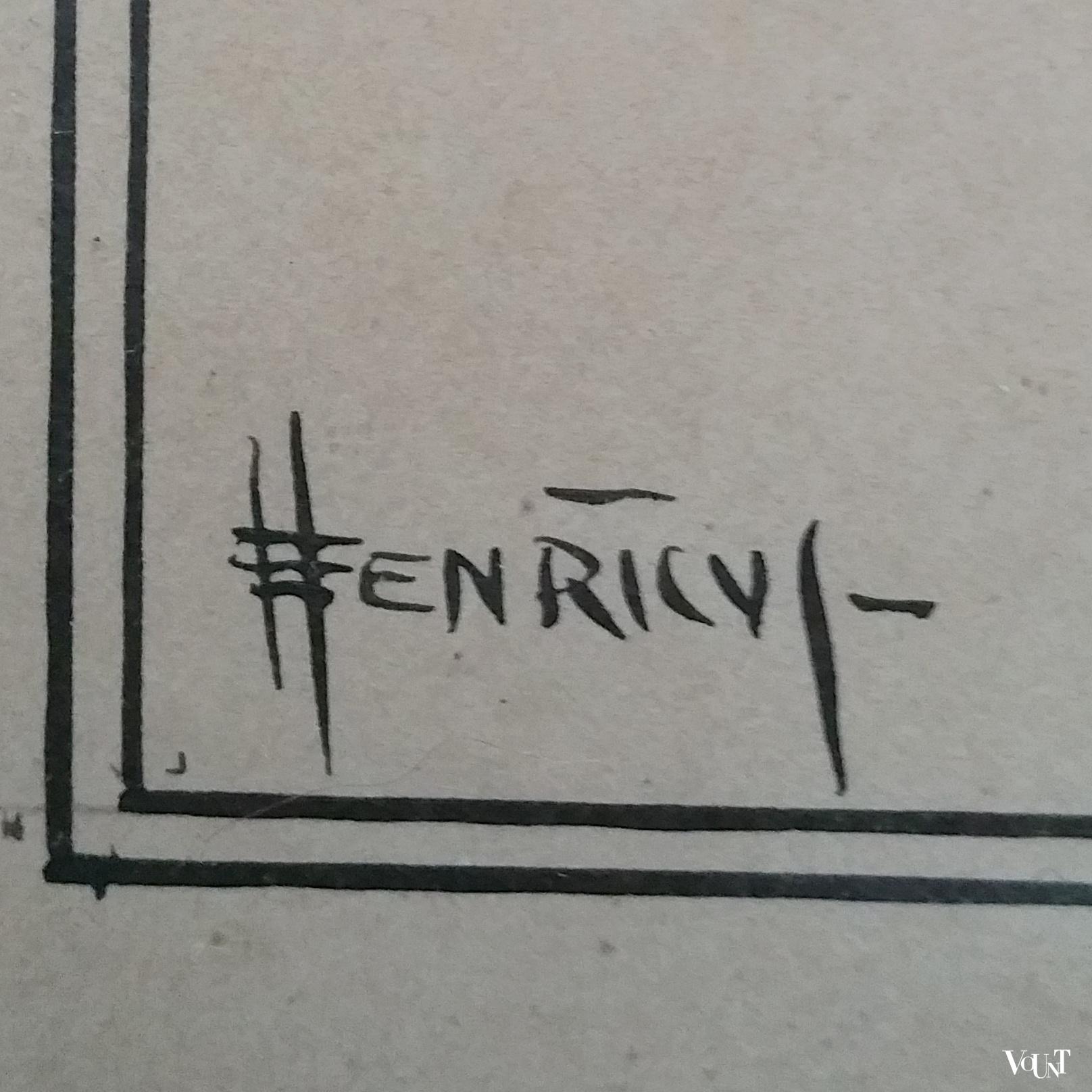 Tekening groep zingende en dansende pierrots, Henricus Jansen, rond 1900