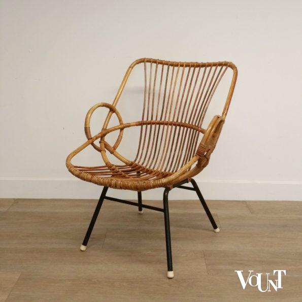 Set van 2 rotan stoeltjes, Rohé Noordwolde, jaren '60