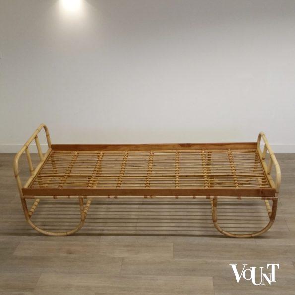 Vintage rotan bed, jaren '60