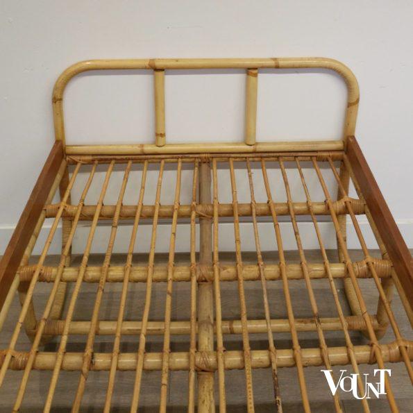 Vintage rotan bed, jaren '60
