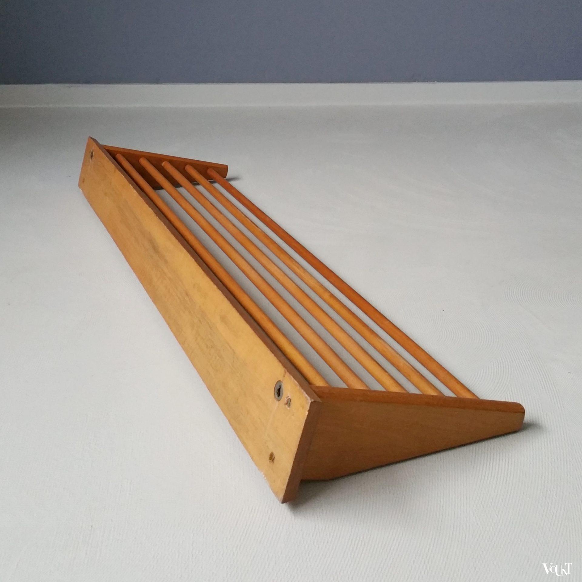 Houten keukenrek, Piet Zwart voor Bruynzeel, jaren '50