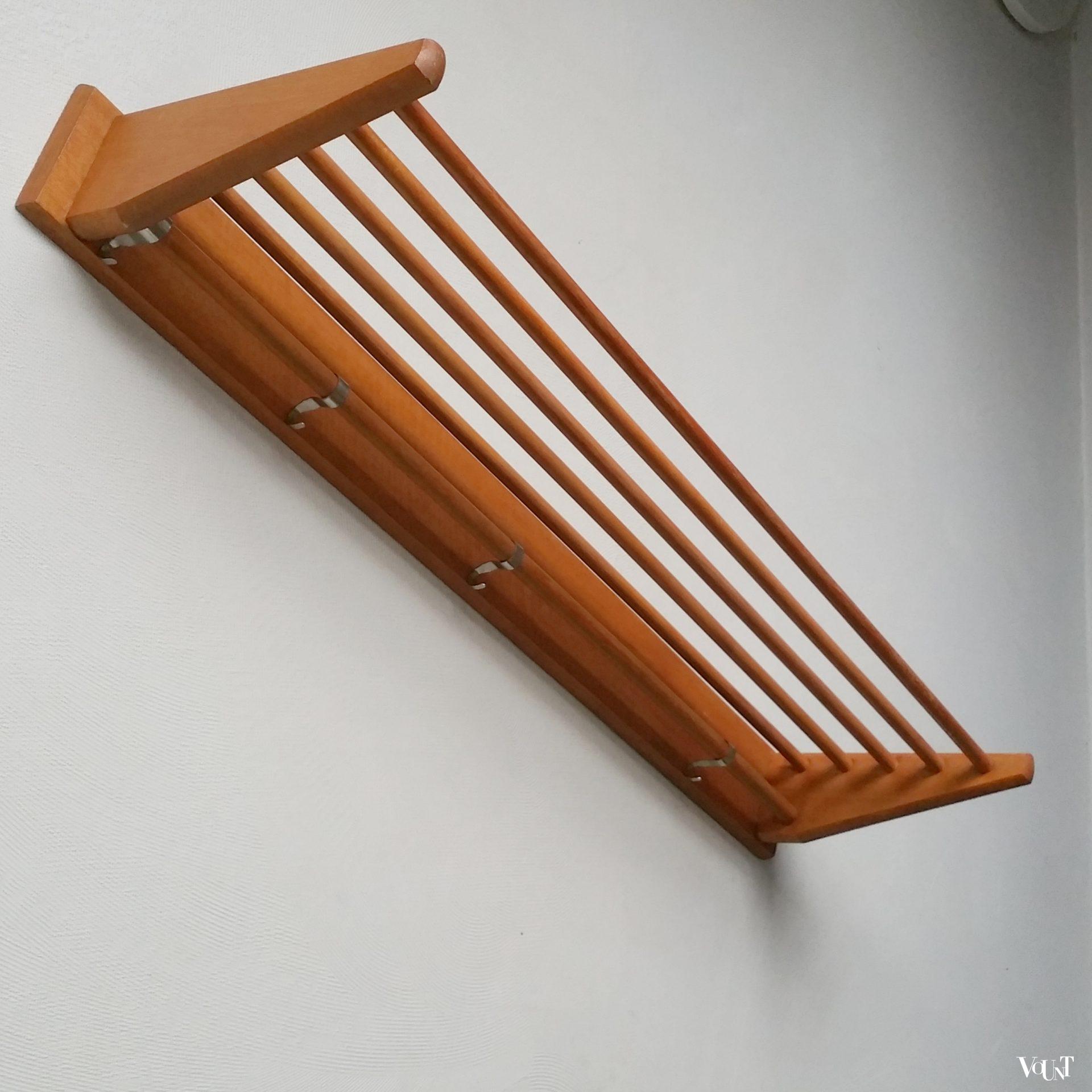 Houten keukenrek, Piet Zwart voor Bruynzeel, jaren '50