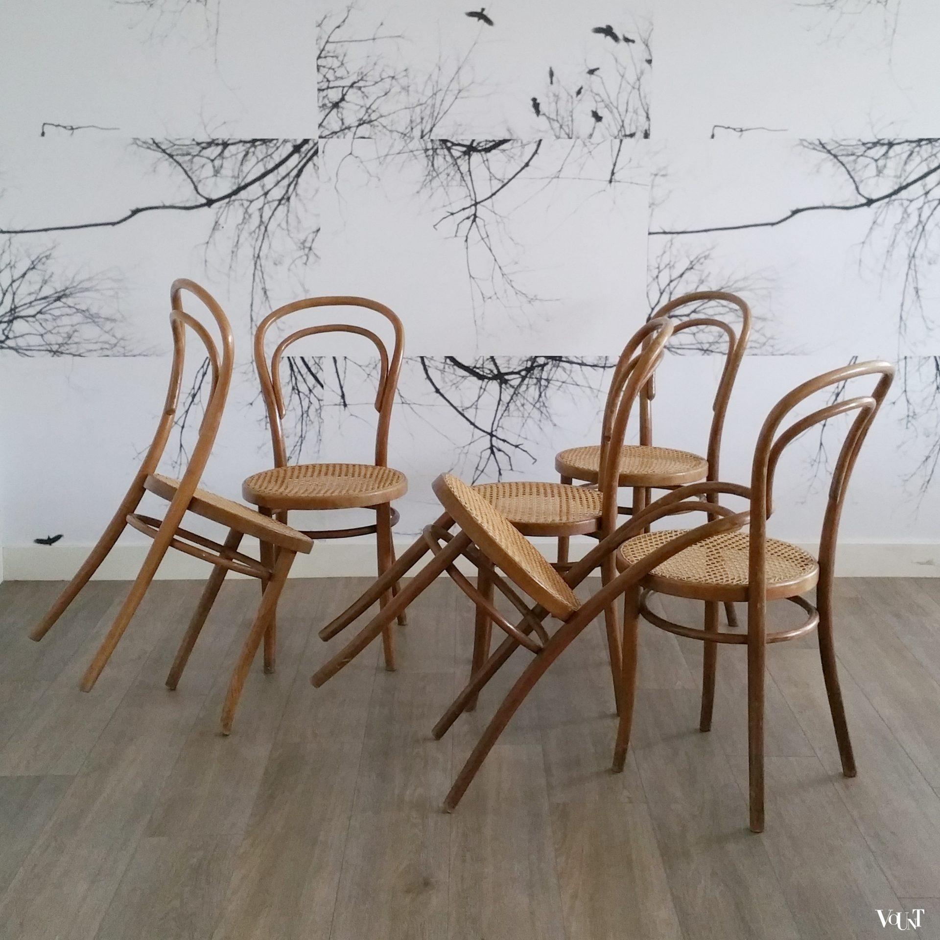 Set van 6 nr. 14 stoelen, ZPM Radomsko, jaren '60