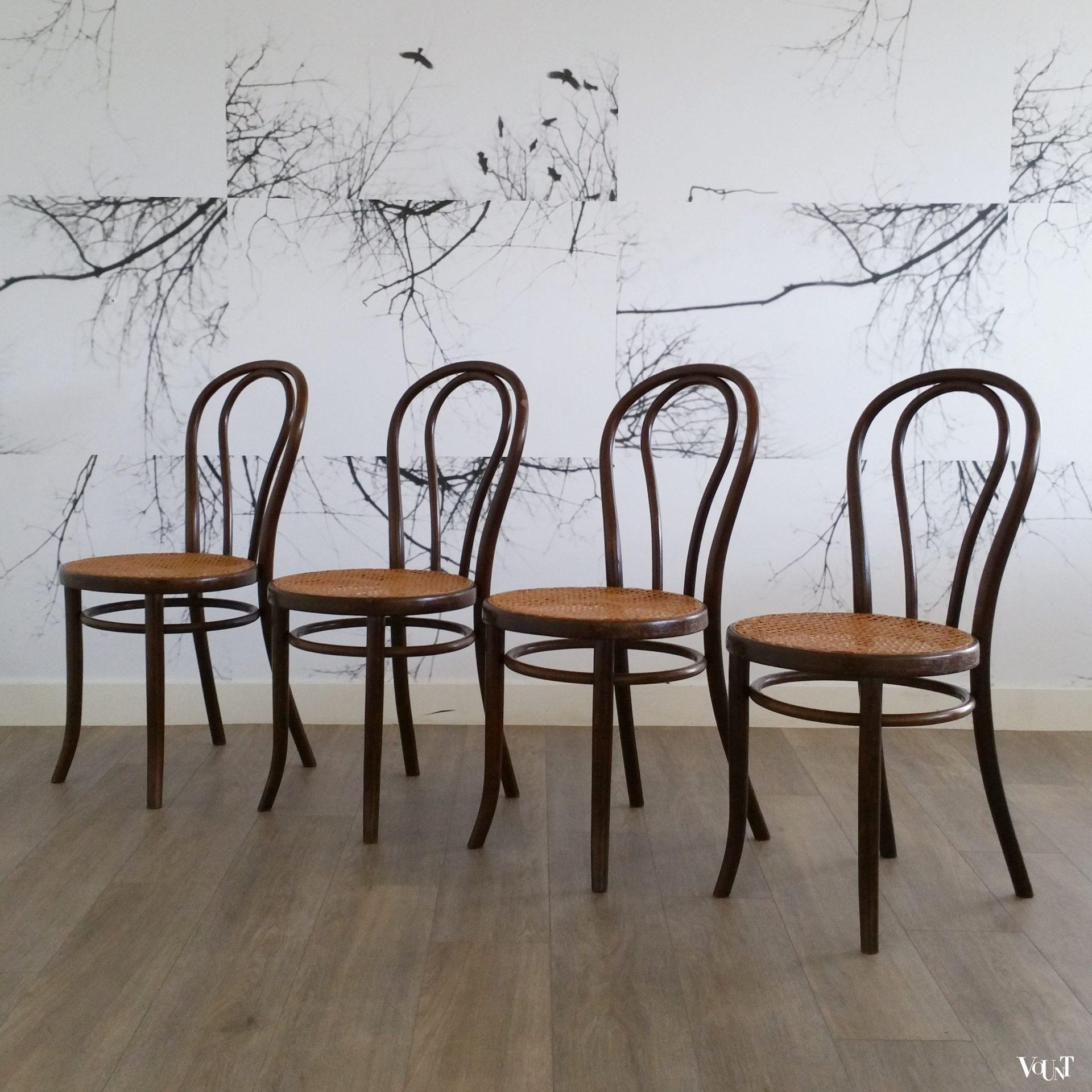 Set van 4 originele Thonet nr. 18 stoelen, jaren '20