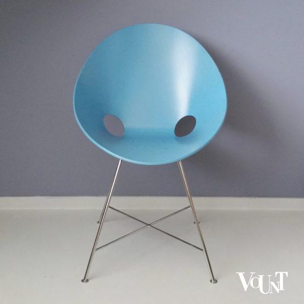Stoel ST 664, Edelhardt (Eddie) Harlis voor Thonet, heruitgave jaren '90 (blauw)