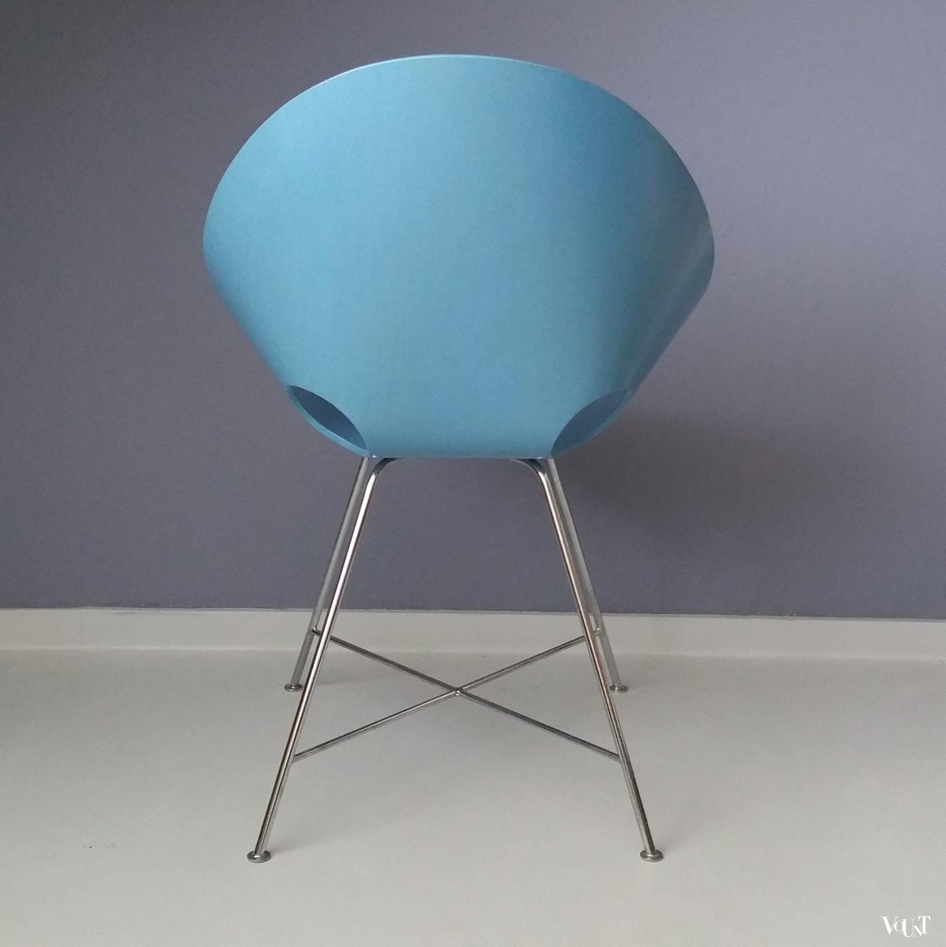 Stoel ST 664, Edelhardt (Eddie) Harlis voor Thonet, heruitgave jaren '90 (blauw)