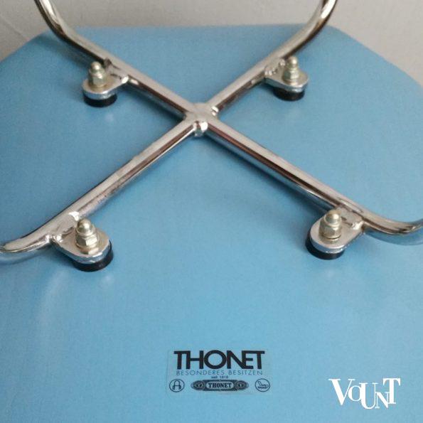 Stoel ST 664, Edelhardt (Eddie) Harlis voor Thonet, heruitgave jaren '90 (blauw)