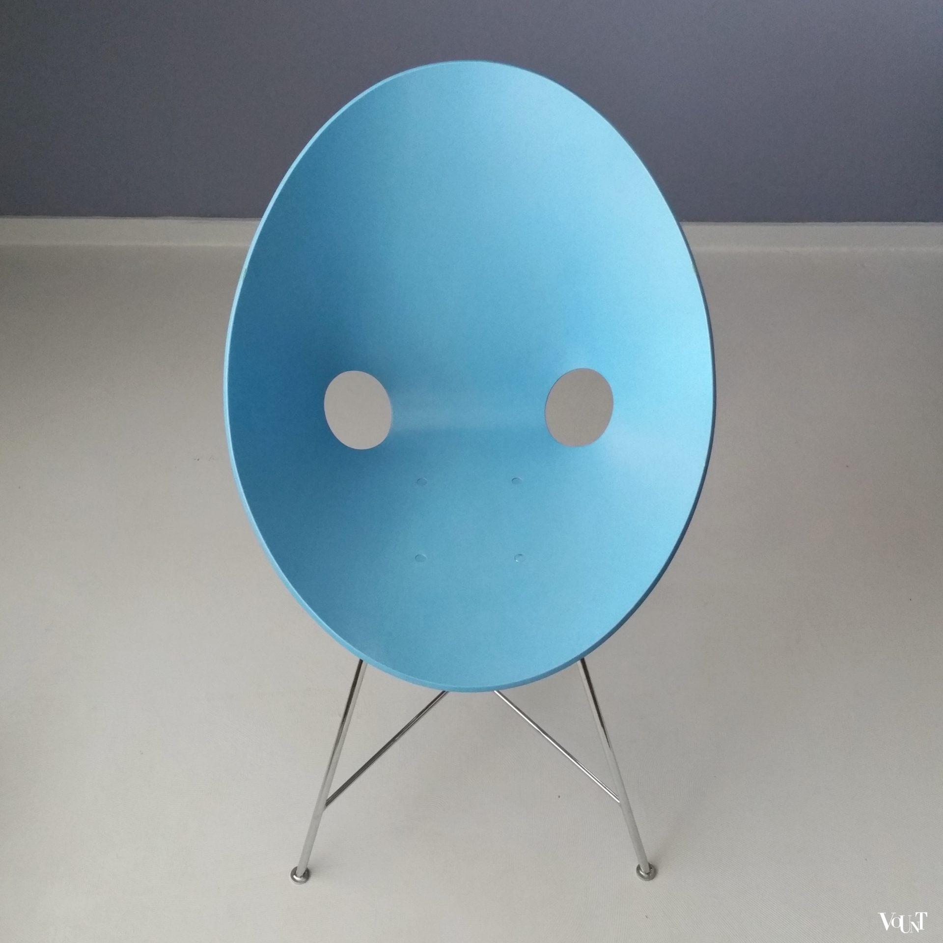 Stoel ST 664, Edelhardt (Eddie) Harlis voor Thonet, heruitgave jaren '90 (blauw)