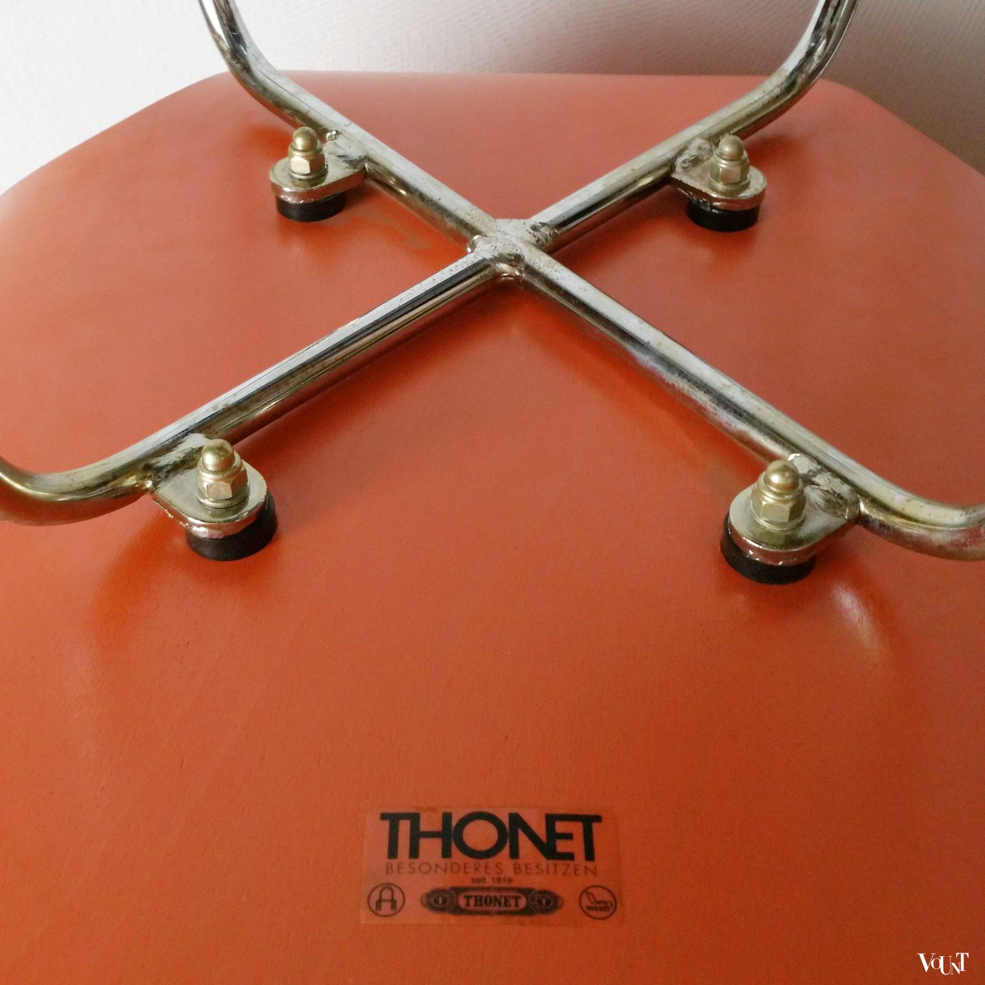 Stoel ST 664, Edelhardt (Eddie) Harlis voor Thonet, heruitgave jaren '90 (oranje)