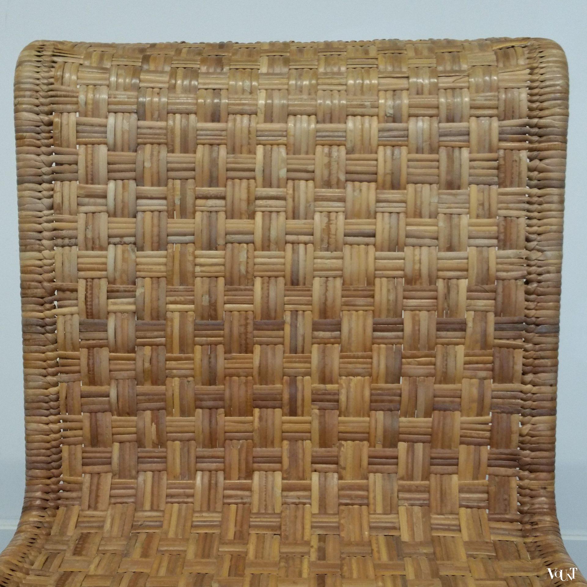 Diagonaalstoel gevlochten rotan (nr. 2a), W.H. Gispen voor Gispen/Dutch Originals, rond 2000