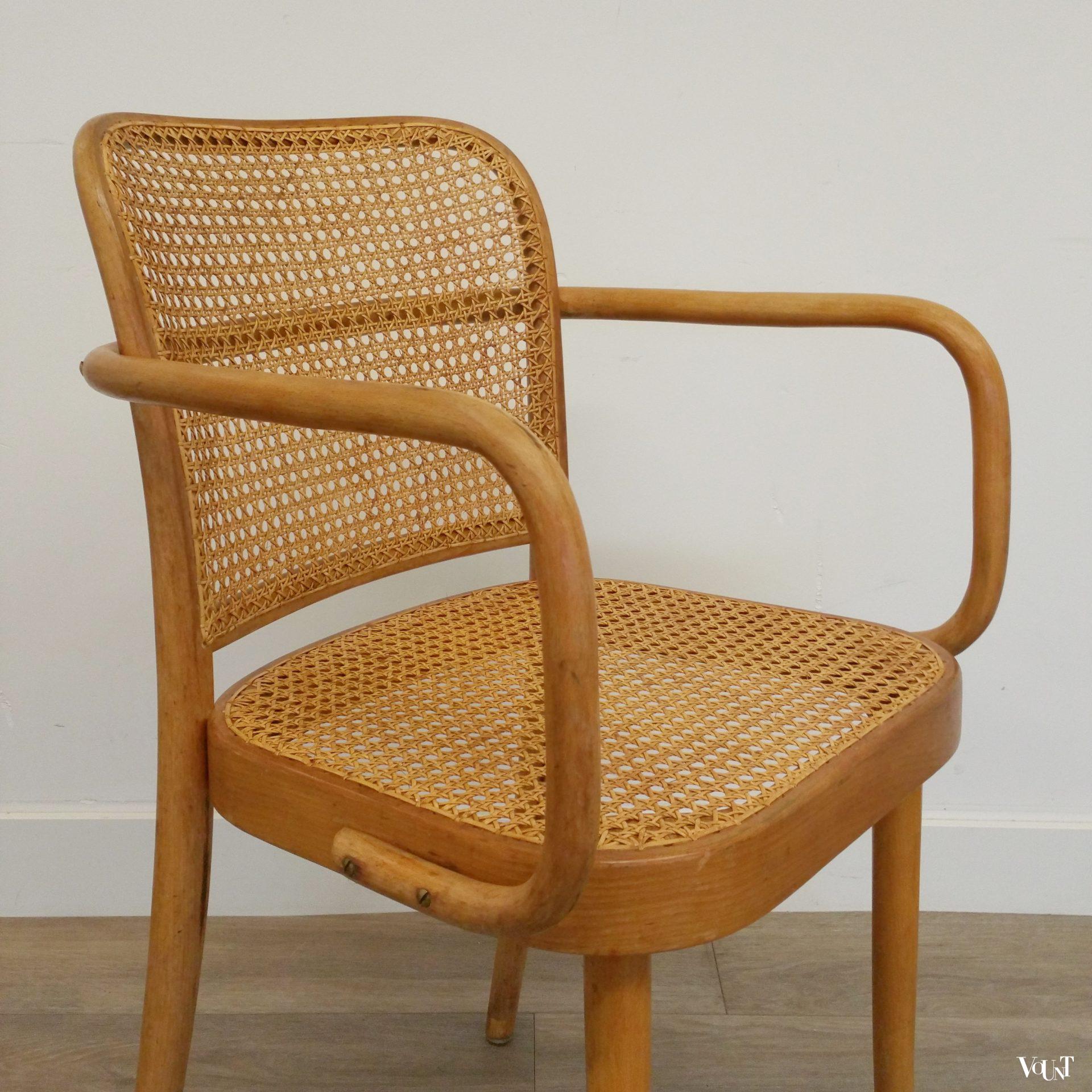 Set van 2 Praag of 811 stoelen, Josef Hoffmann voor Thonet, jaren '50