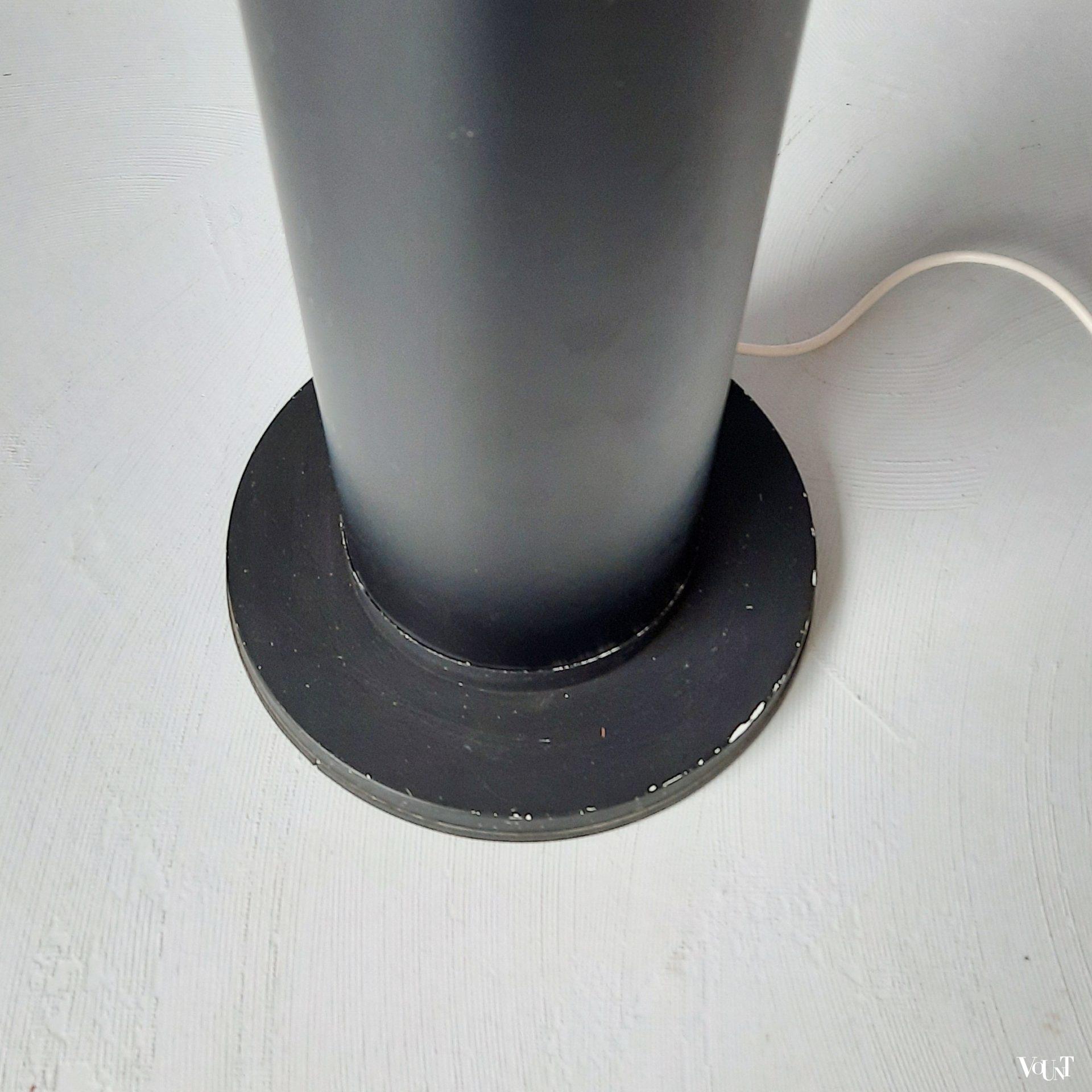 Vintage uplight / vloerlamp met glazen schaal, jaren '70