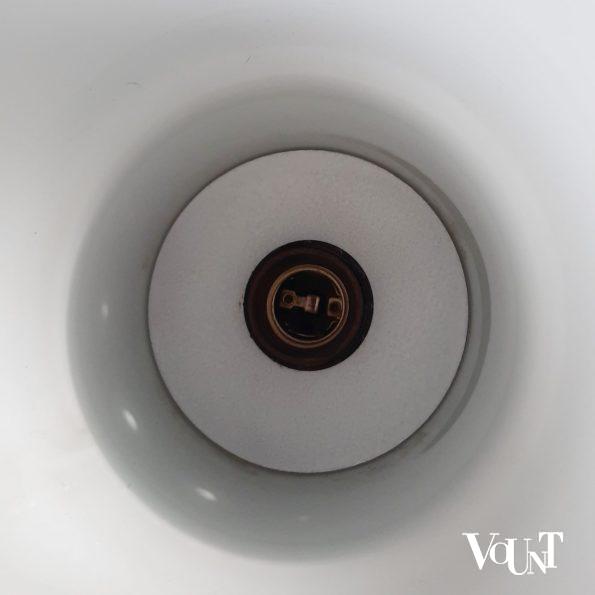 Vintage uplight / vloerlamp met glazen schaal, jaren '70