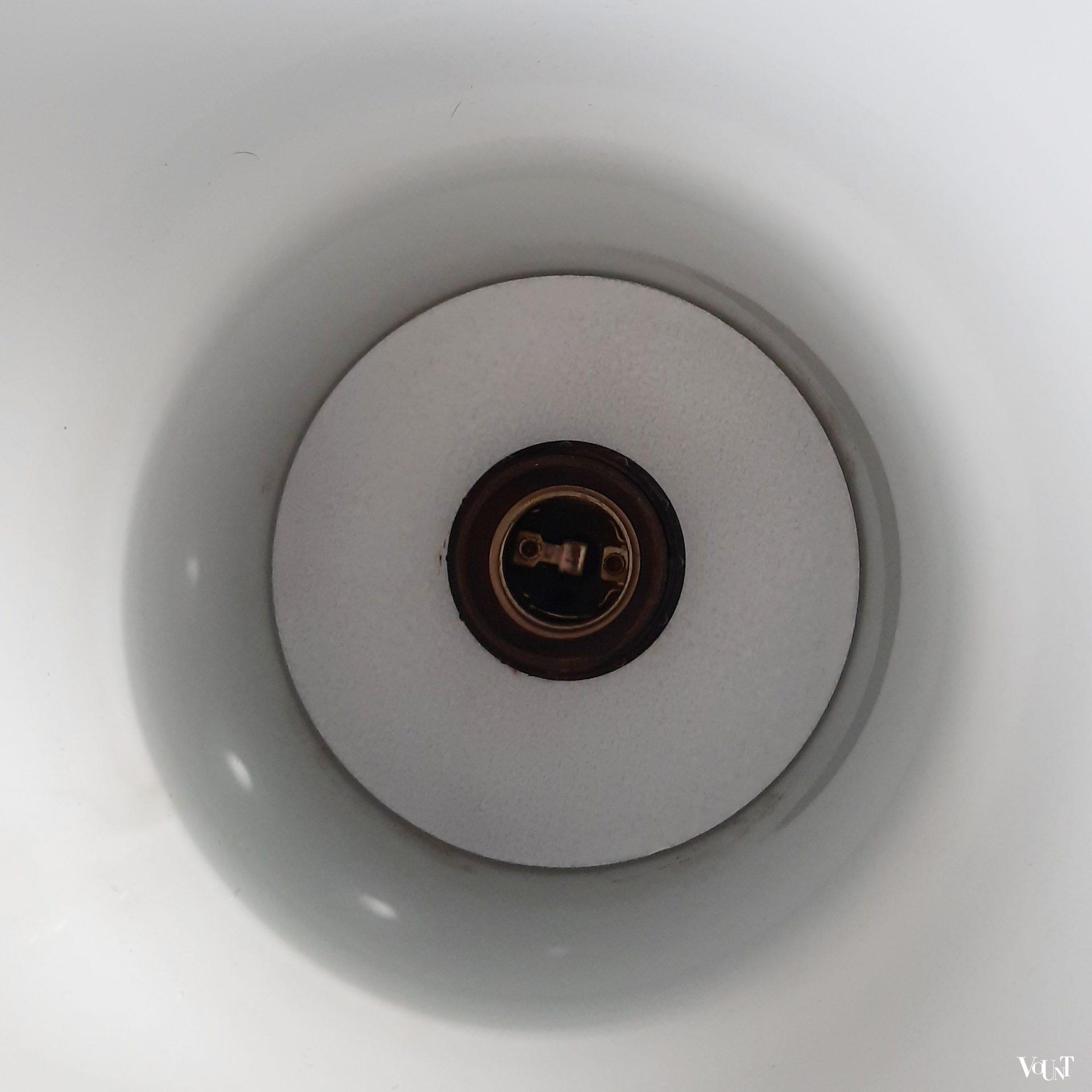 Vintage uplight / vloerlamp met glazen schaal, jaren '70