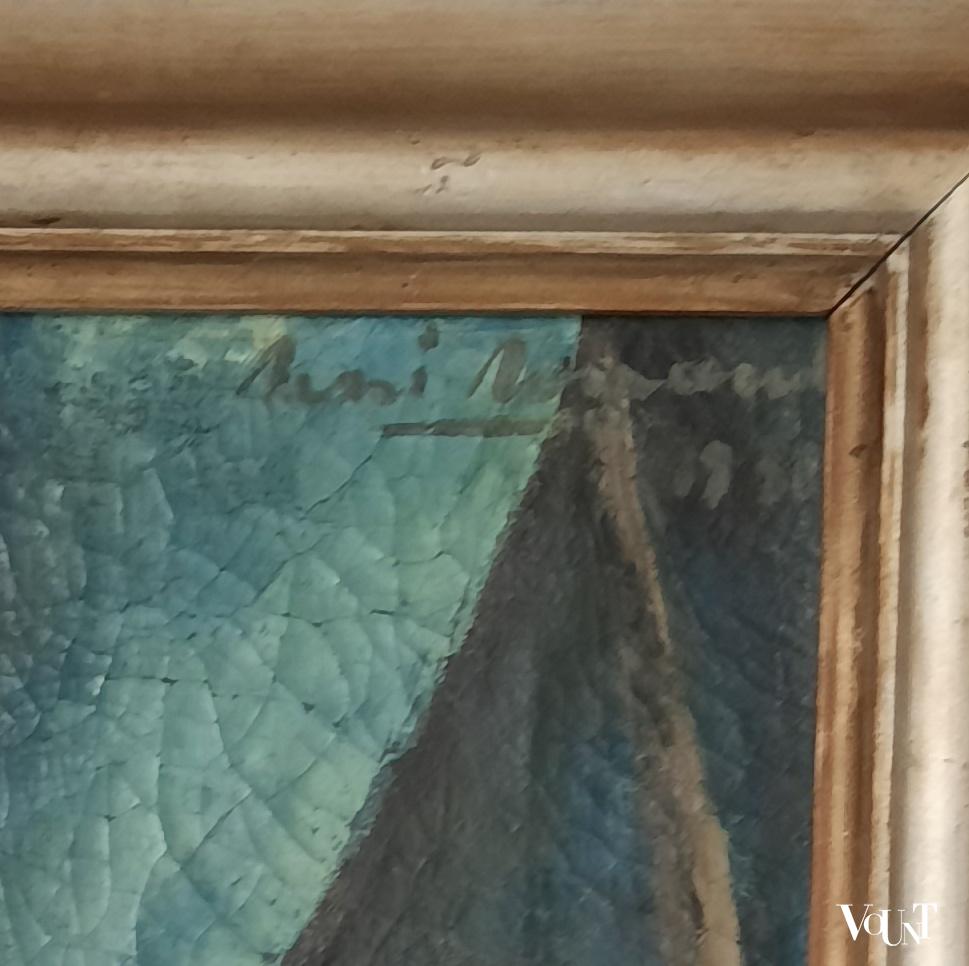 Schilderij clown en acrobate, René Renaud, 1928