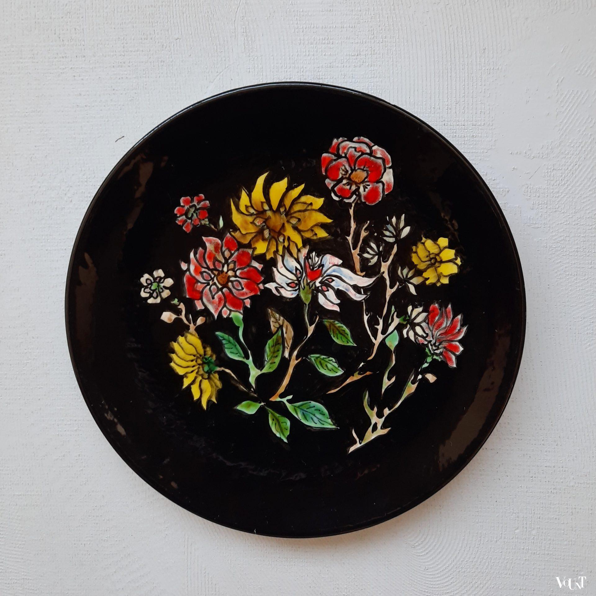 Zwart bord met bloemen, Youen (Yves-Alain Pleuven), jaren '60