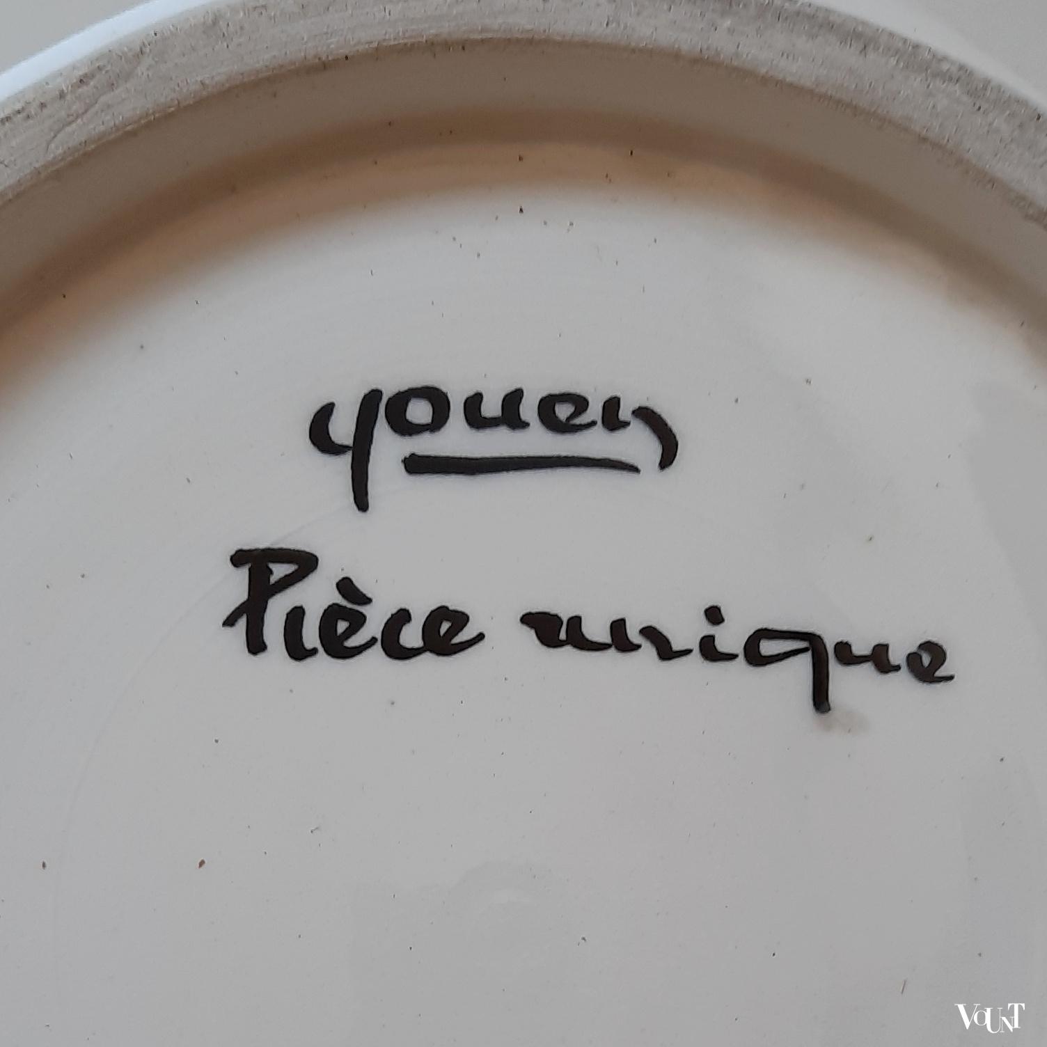 Zwart bord met bloemen, Youen (Yves-Alain Pleuven), jaren '60