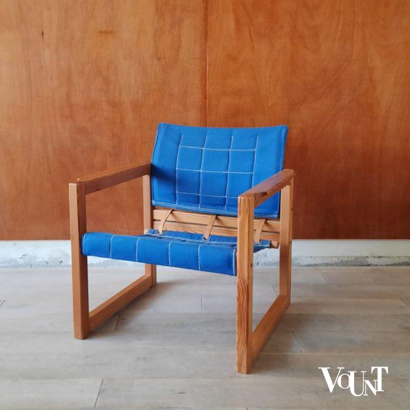 Safaristoel “Diana” met bijbehorend tafeltje, Karin Mobring voor Ikea, Zweden, jaren ‘70