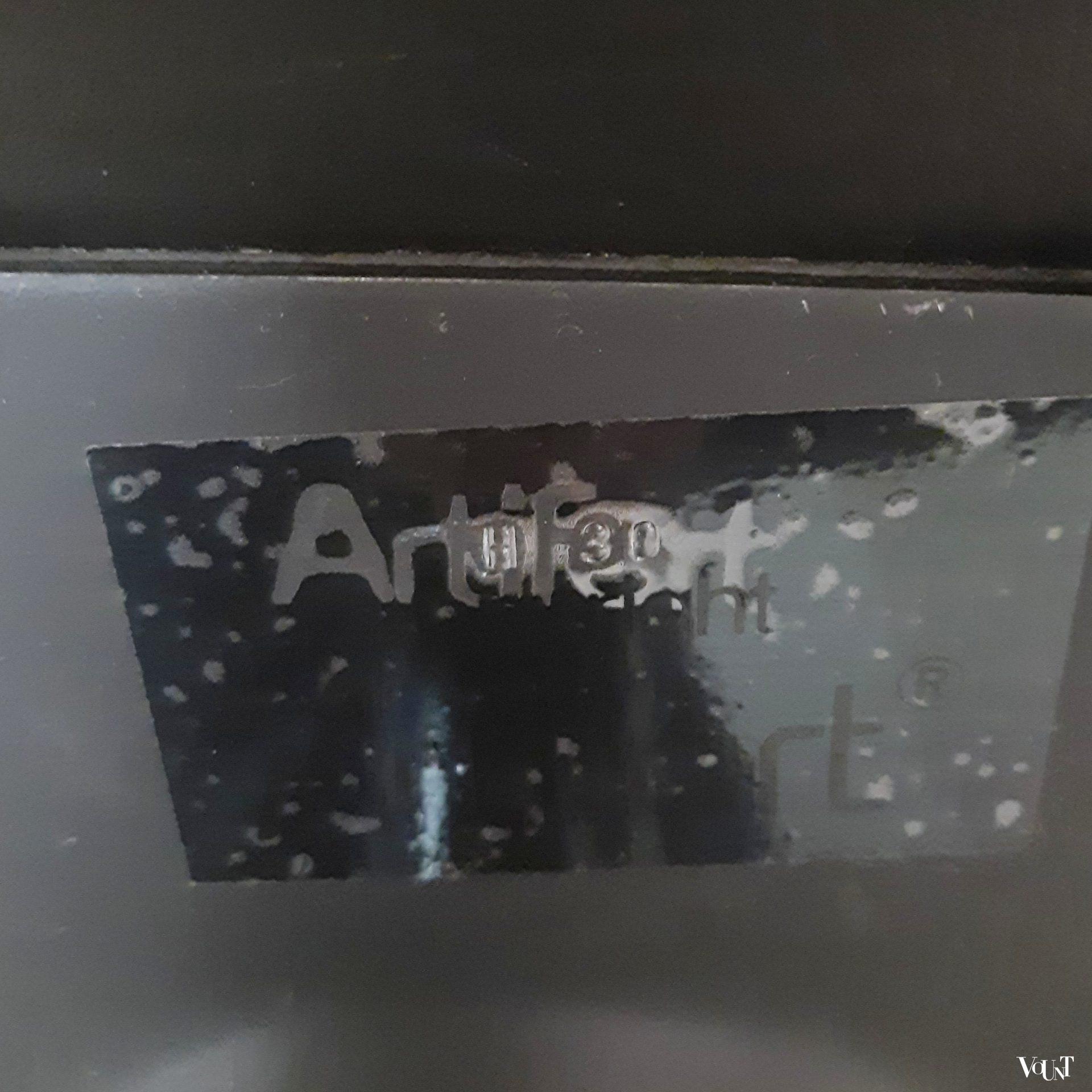 Vintage zwartleren bureaustoel, Geoffrey Harcourt voor Artifort, jaren '80