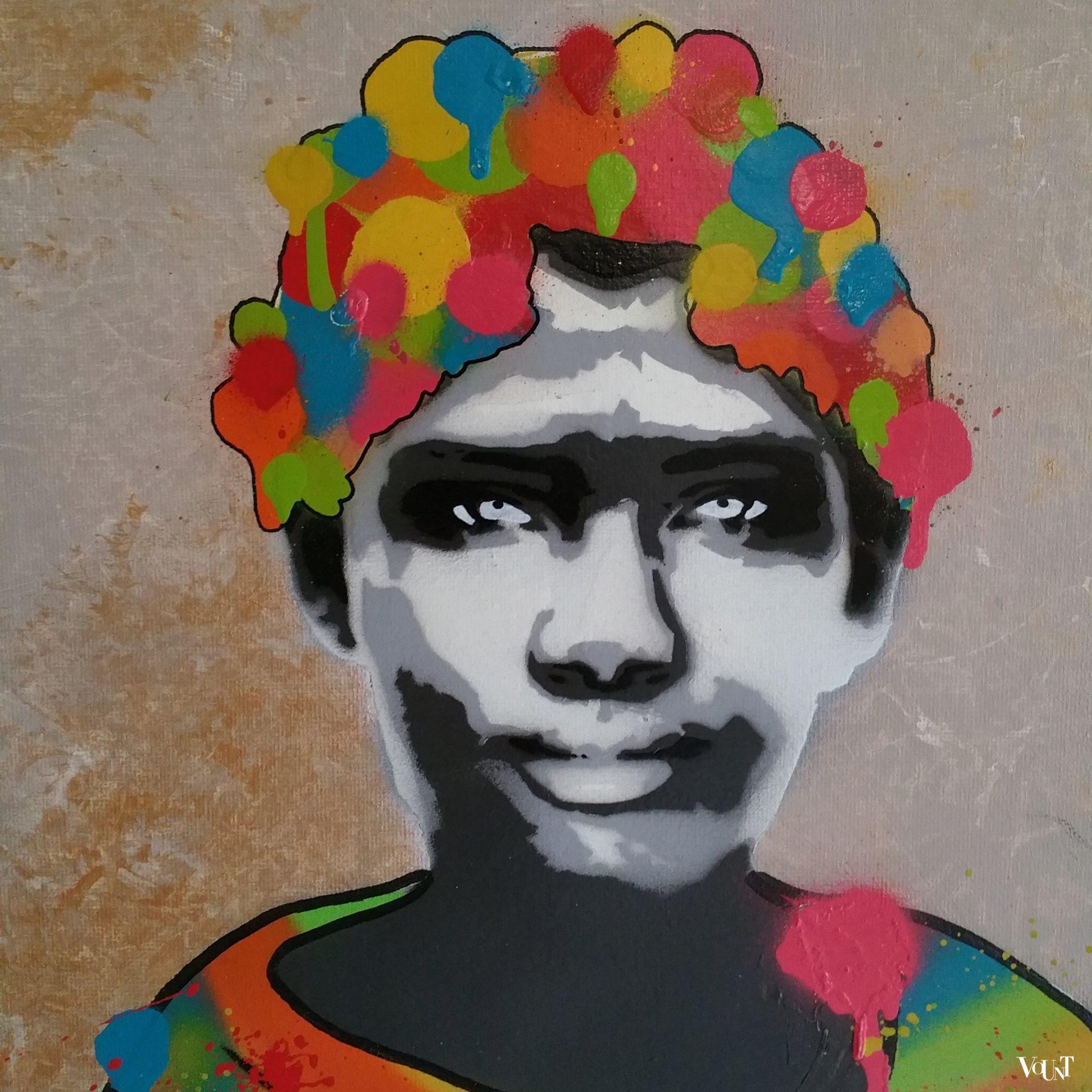 Urban Art-schilderij African Girl, VART, 2019
