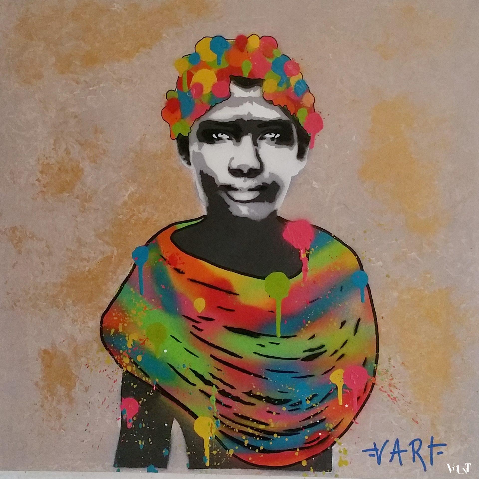 Urban Art-schilderij African Girl, VART, 2019