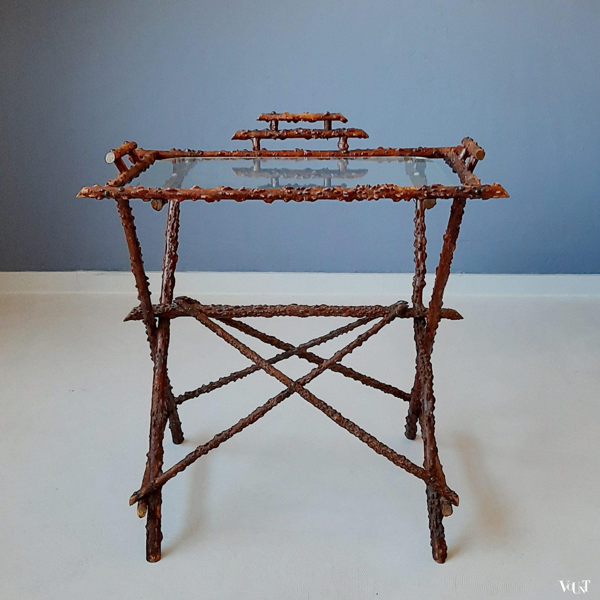 Antiek twijgentafeltje, eind 19e eeuw