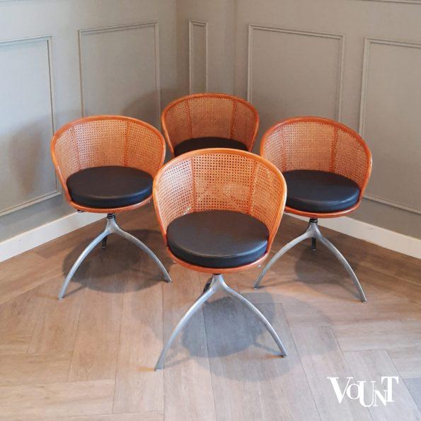 Set van 4 draaistoelen Young Lady, Paolo Rizzatto voor Alias, jaren '90