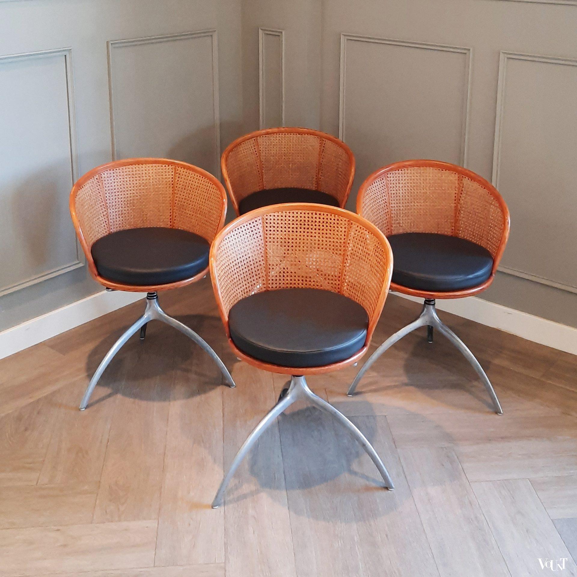 Set van 4 draaistoelen Young Lady, Paolo Rizzatto voor Alias, jaren '90