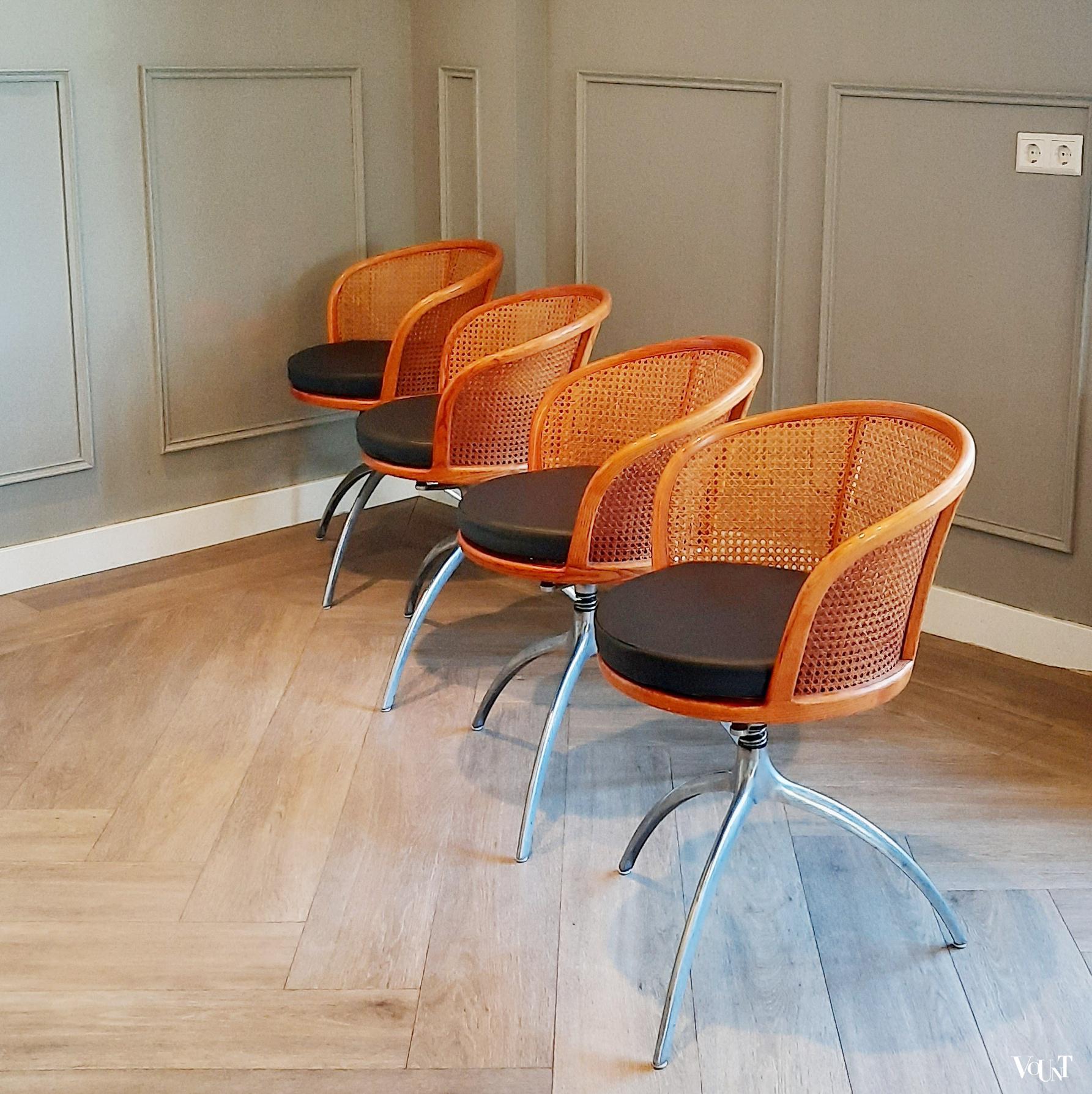 Set van 4 draaistoelen Young Lady, Paolo Rizzatto voor Alias, jaren '90