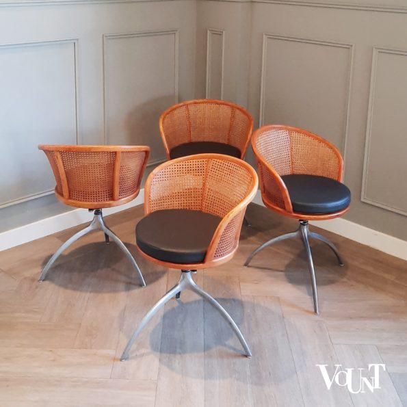 Set van 4 draaistoelen Young Lady, Paolo Rizzatto voor Alias, jaren '90