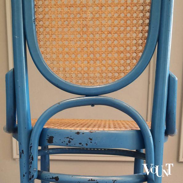 Set van 2 blauwe stoelen nr. 17, jaren '70