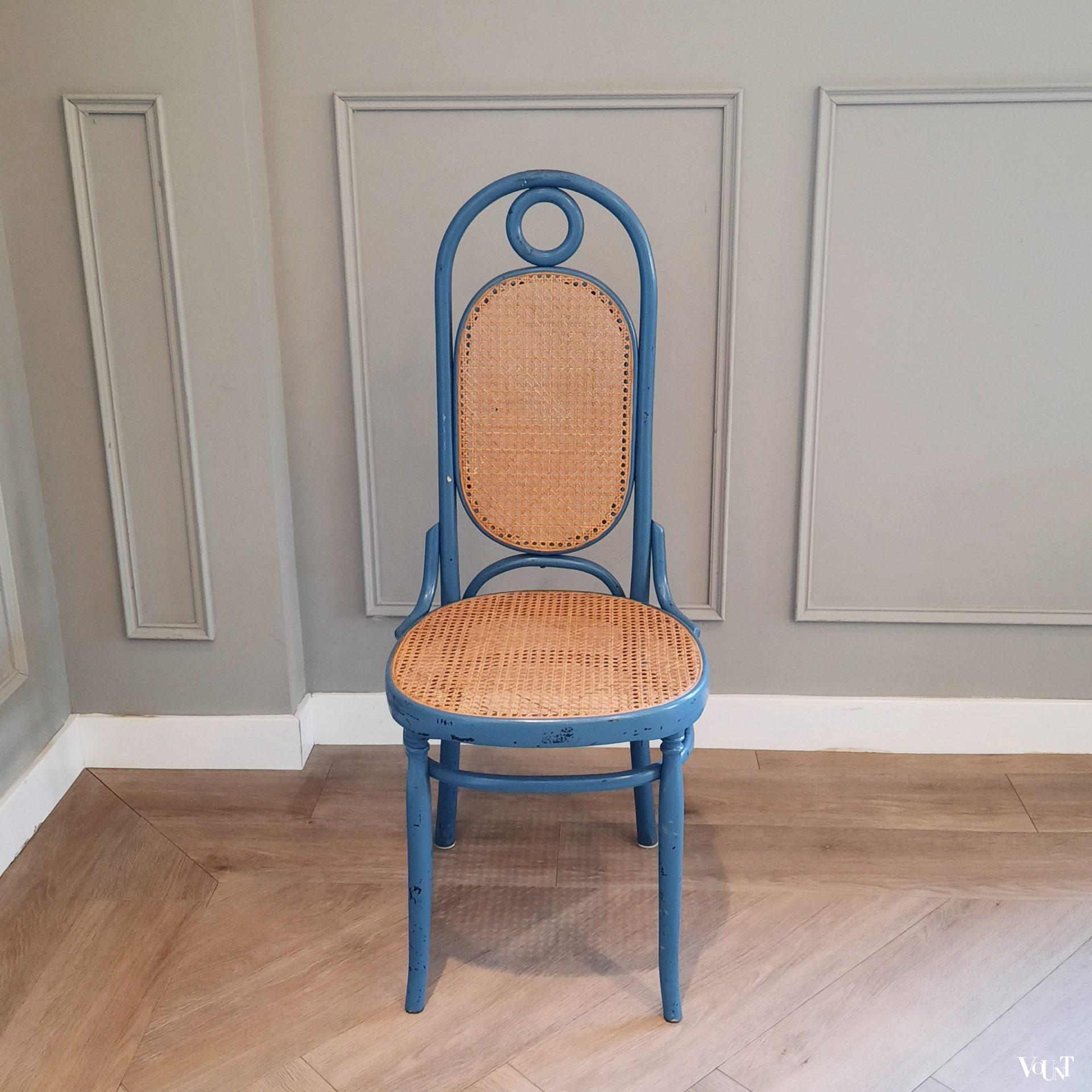 Set van 2 blauwe stoelen nr. 17, jaren '70