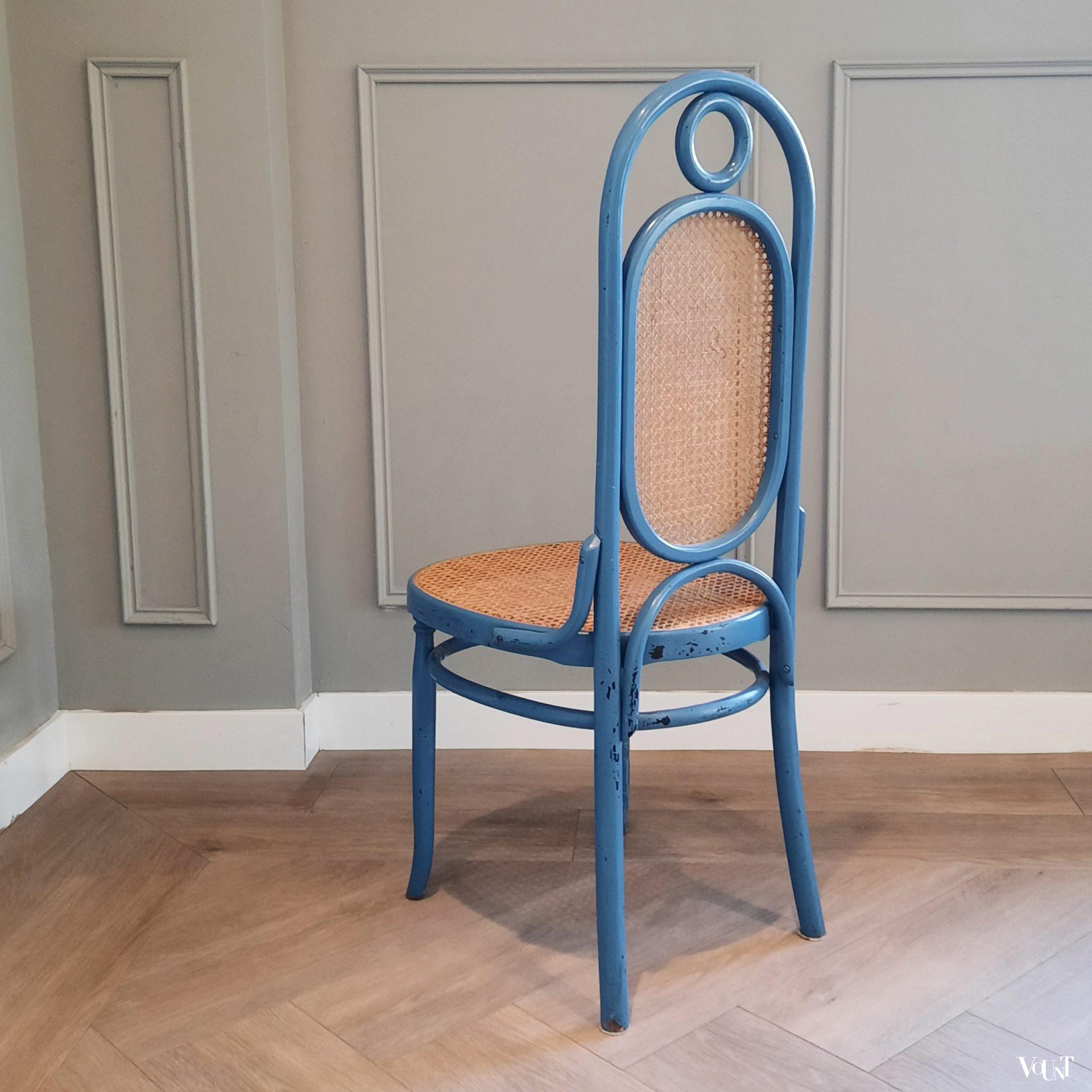 Set van 2 blauwe stoelen nr. 17, jaren '70