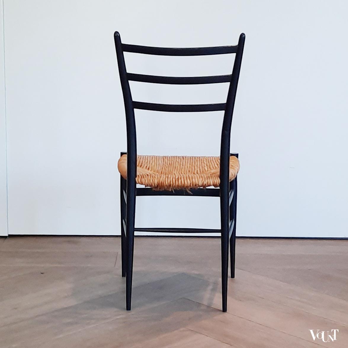 Set van 4 gemerkte Spinetto stoelen, Chiavari, Italië, jaren '50