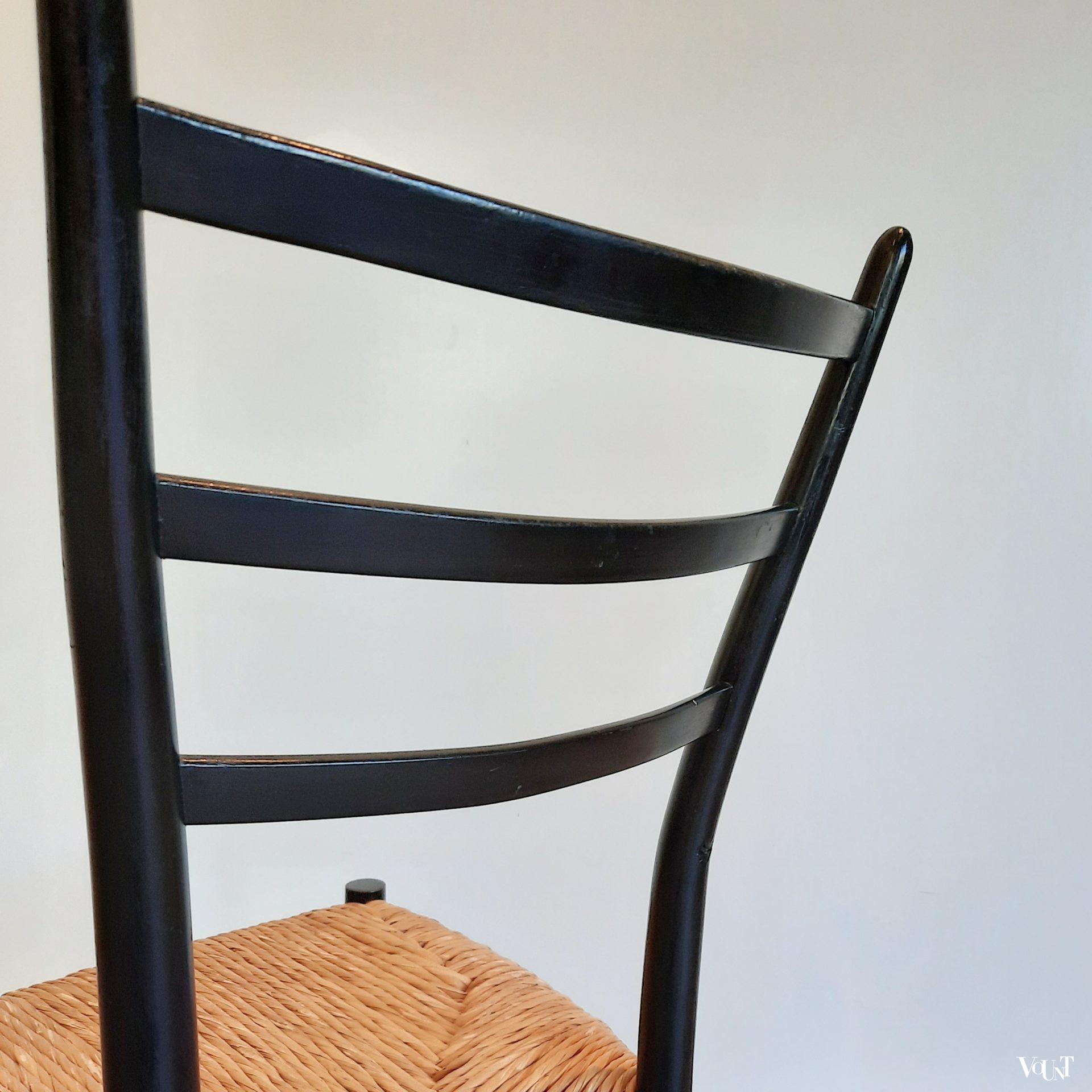 Set van 4 gemerkte Spinetto stoelen, Chiavari, Italië, jaren '50