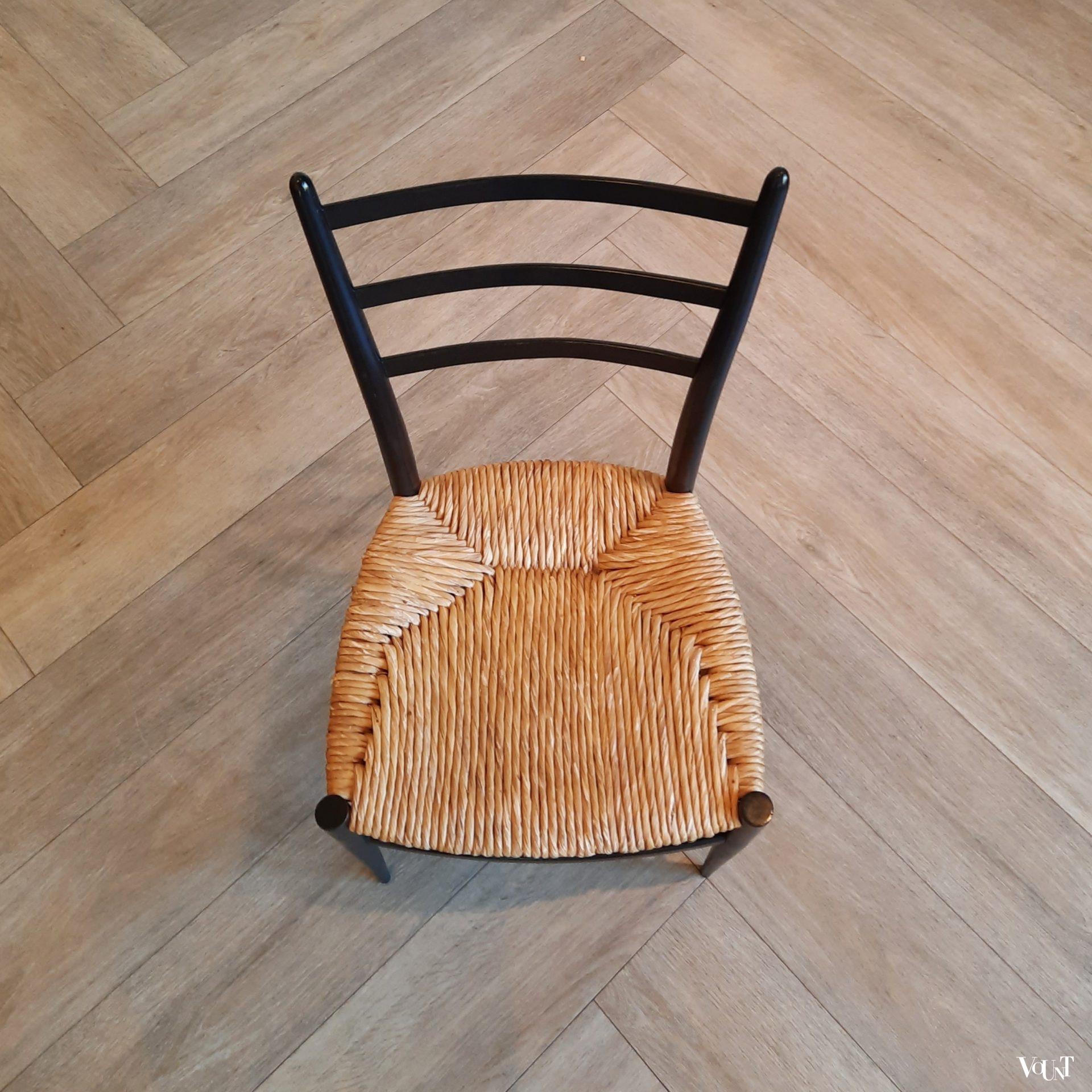 Set van 4 gemerkte Spinetto stoelen, Chiavari, Italië, jaren '50