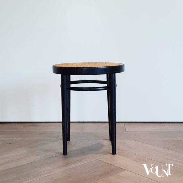 Set van 2 originele zwarte Thonet-krukken 214 RH, jaren '80