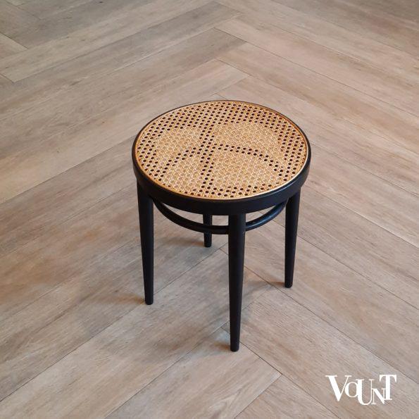 Set van 2 originele zwarte Thonet-krukken 214 RH, jaren '80