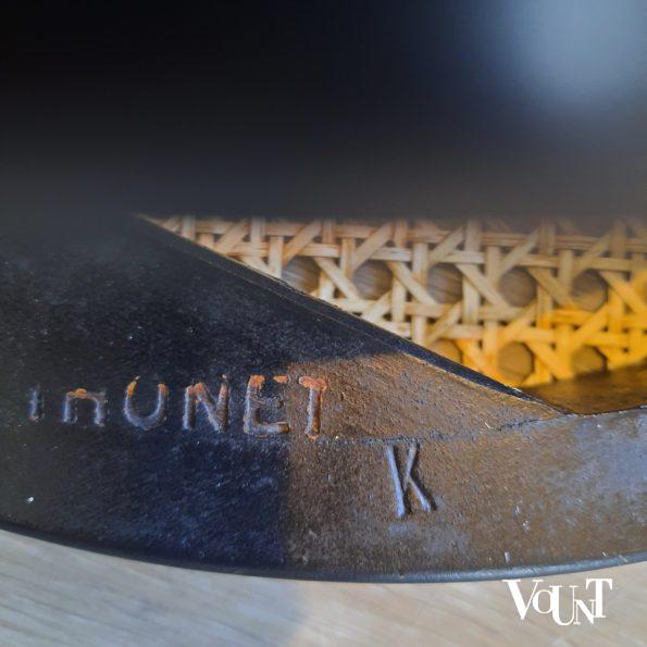 Set van 2 originele zwarte Thonet-krukken 214 RH, jaren '80