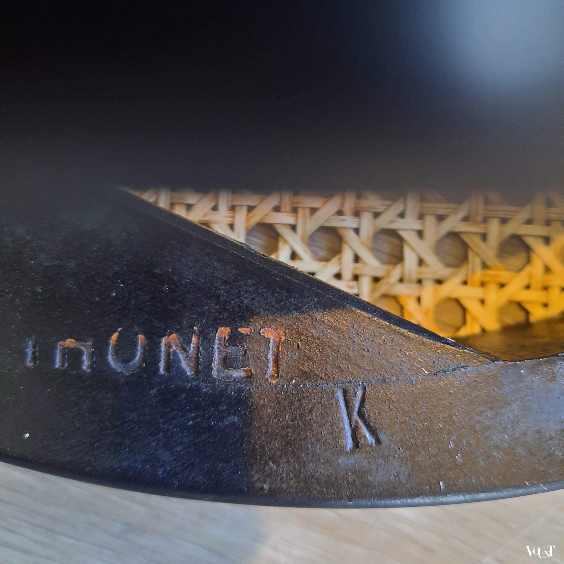 Set van 2 originele zwarte Thonet-krukken 214 RH, jaren '80