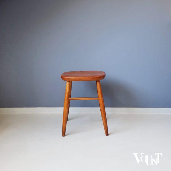 Vintage houten Scandinavische kruk, jaren '60