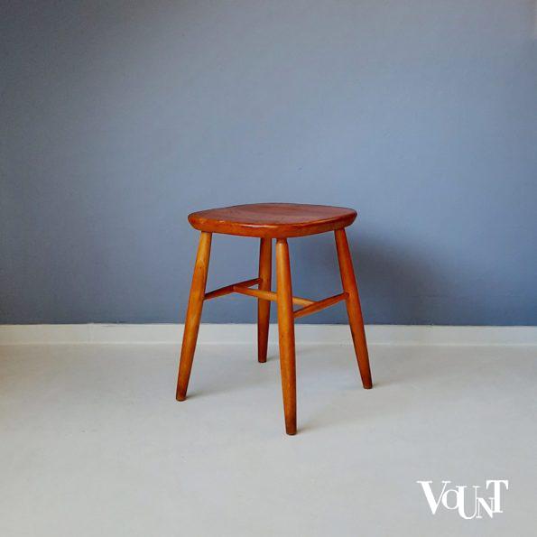 Vintage houten Scandinavische kruk, jaren '60